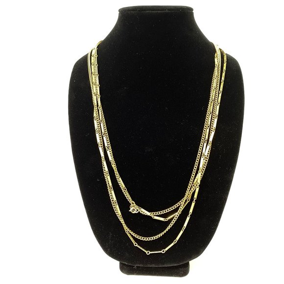 Trifari Jewelry - Vtg Trifari Multi Strand Gold Toned 28″ Necklace